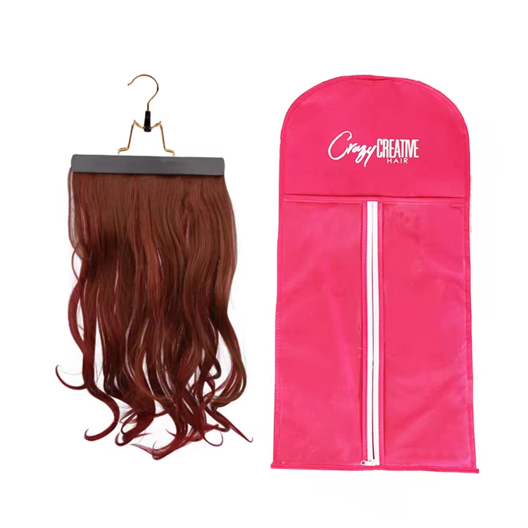 Factory price custom color wig bags hair extensions hangers