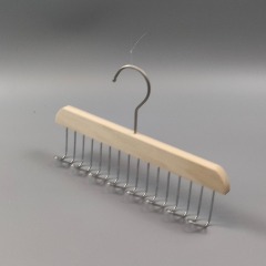 Multipurpose 8 hooks Wooden Belt Hanger