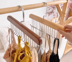 Multipurpose 8 hooks Wooden Belt Hanger