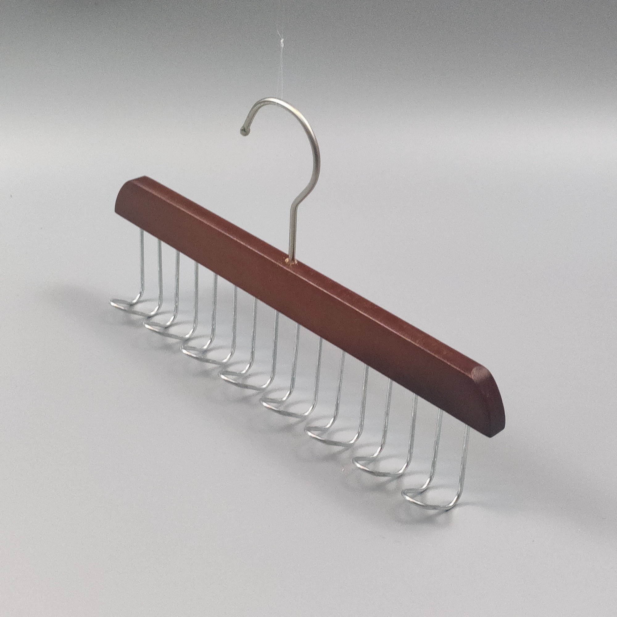 Multipurpose 8 hooks Wooden Belt Hanger