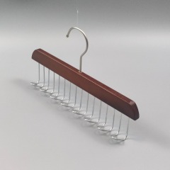 Multipurpose 8 hooks Wooden Belt Hanger