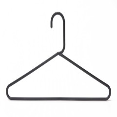 Black plastic clothes hangers space saver