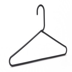 Black plastic clothes hangers space saver