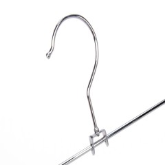Fold able space saving metal pants hanger with clips