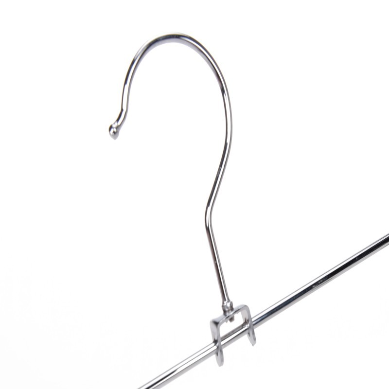 Fold able space saving metal pants hanger with clips
