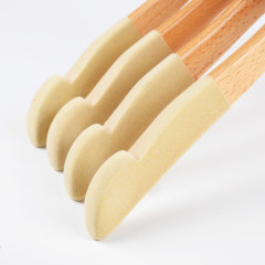 Exquisite natural non-slip velvet wooden hangers