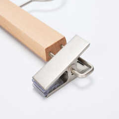 Hot selling cost effective beech wooden clip hanger