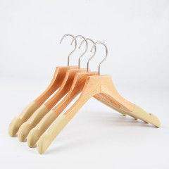 Exquisite natural non-slip velvet wooden hangers