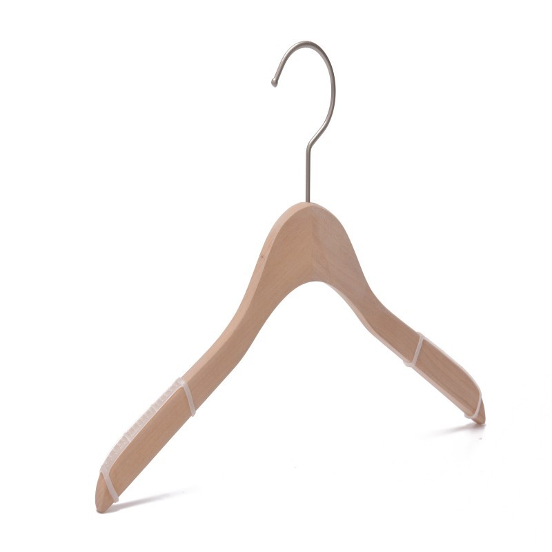 Wholesale Non Slip Natural Wooden Hangers Rubber