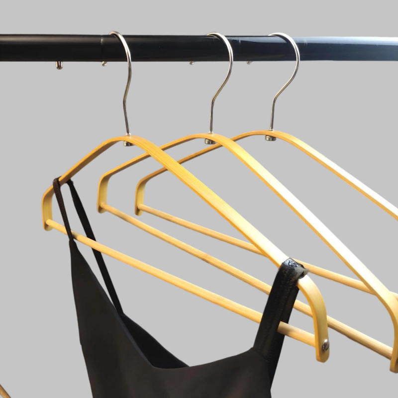 Household space saving bamboo hangers in bulk cheap quotation