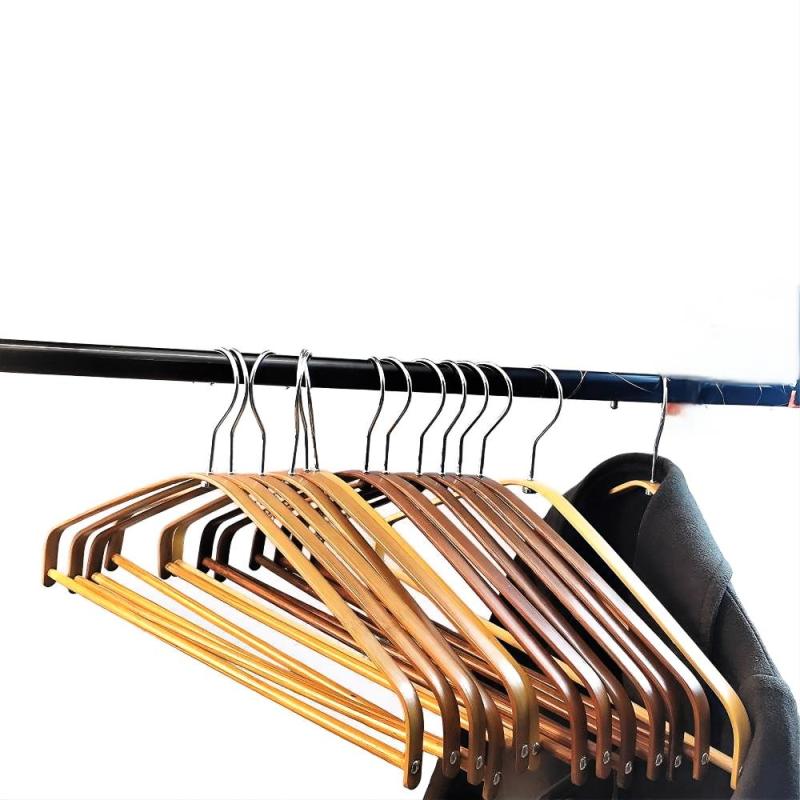 Household space saving bamboo hangers in bulk cheap quotation