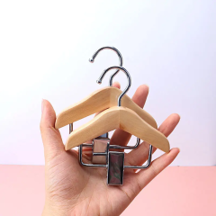 Custom Wooden mini doll pet clothes hangers