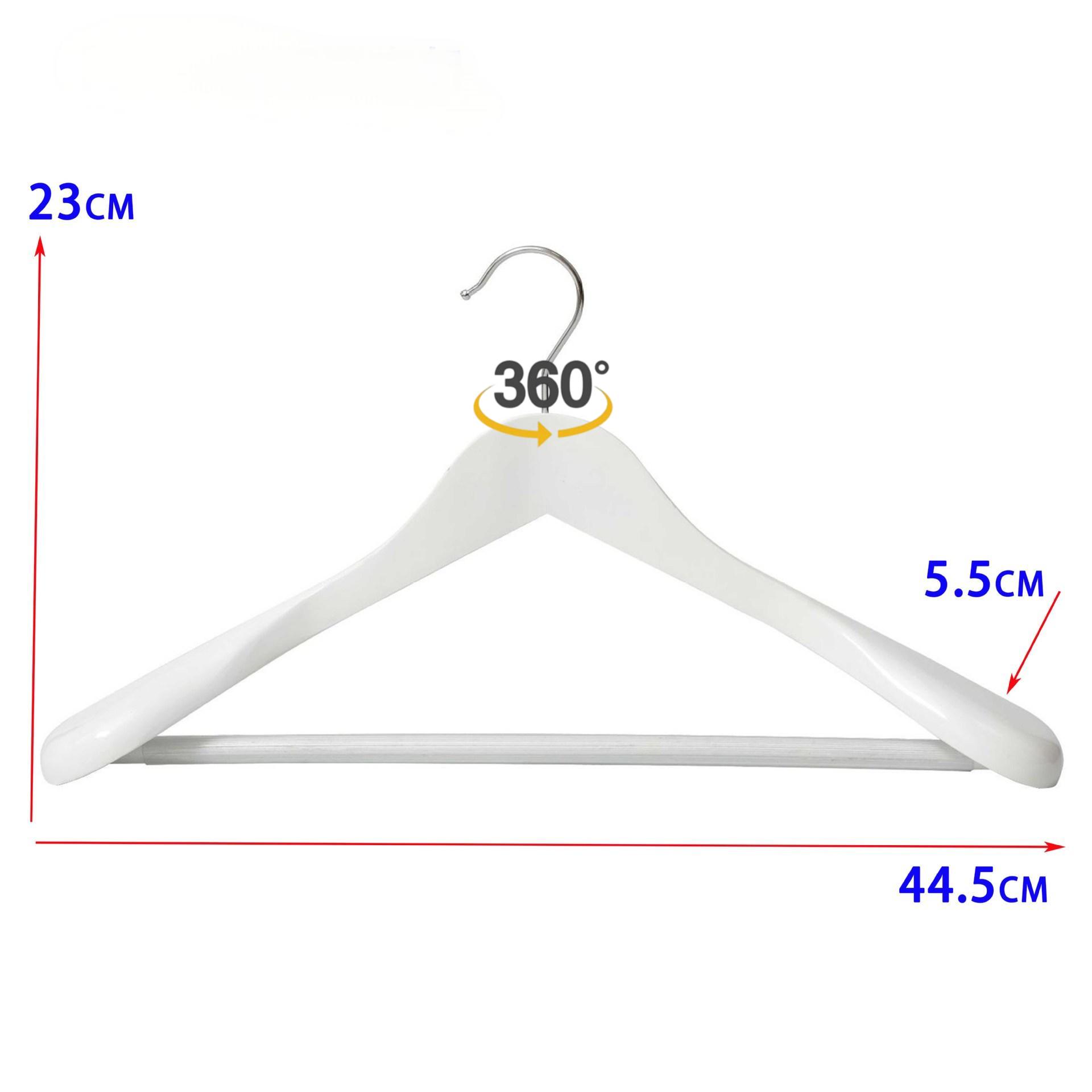 White color wood coat suit wide shoulder hanger