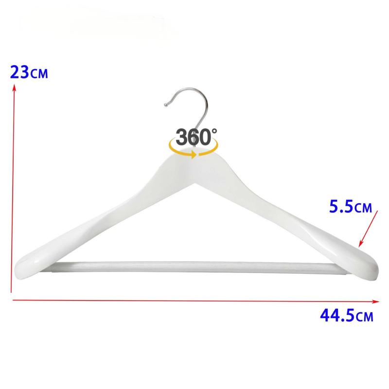 White color wood coat suit wide shoulder hanger