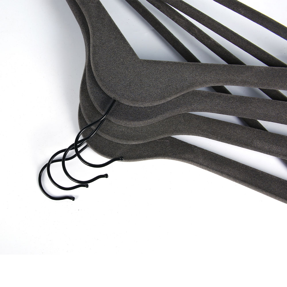 custom flocked coat hanger