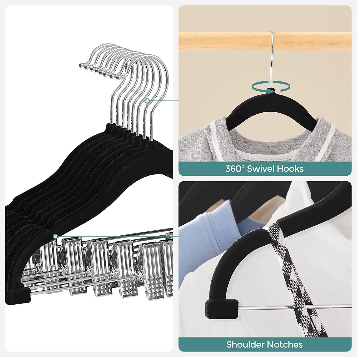 velvet cloth hangers inspring 