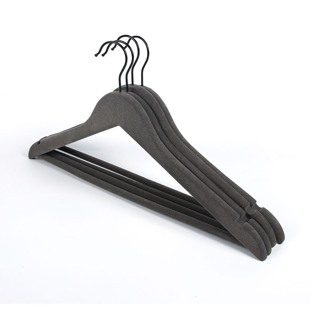flocked coat hanger