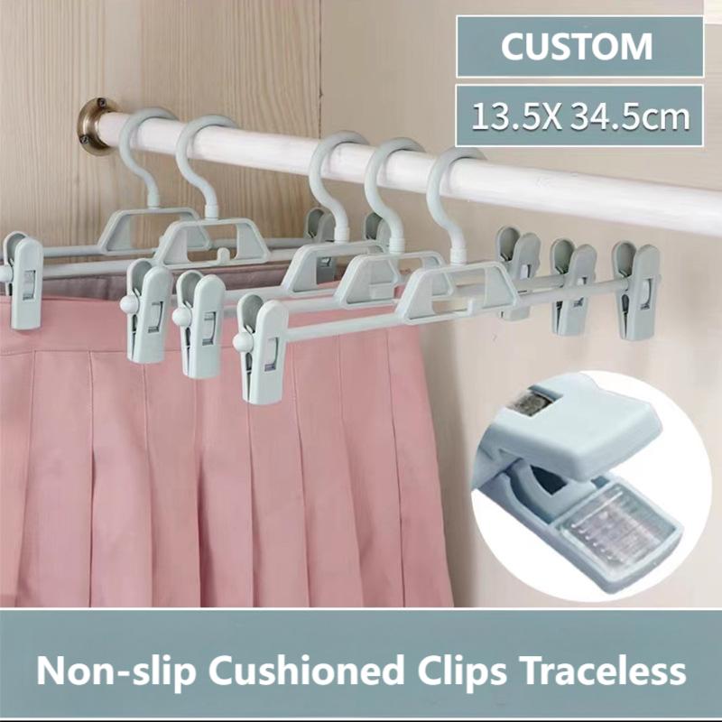 plastic trousers hanger with clips