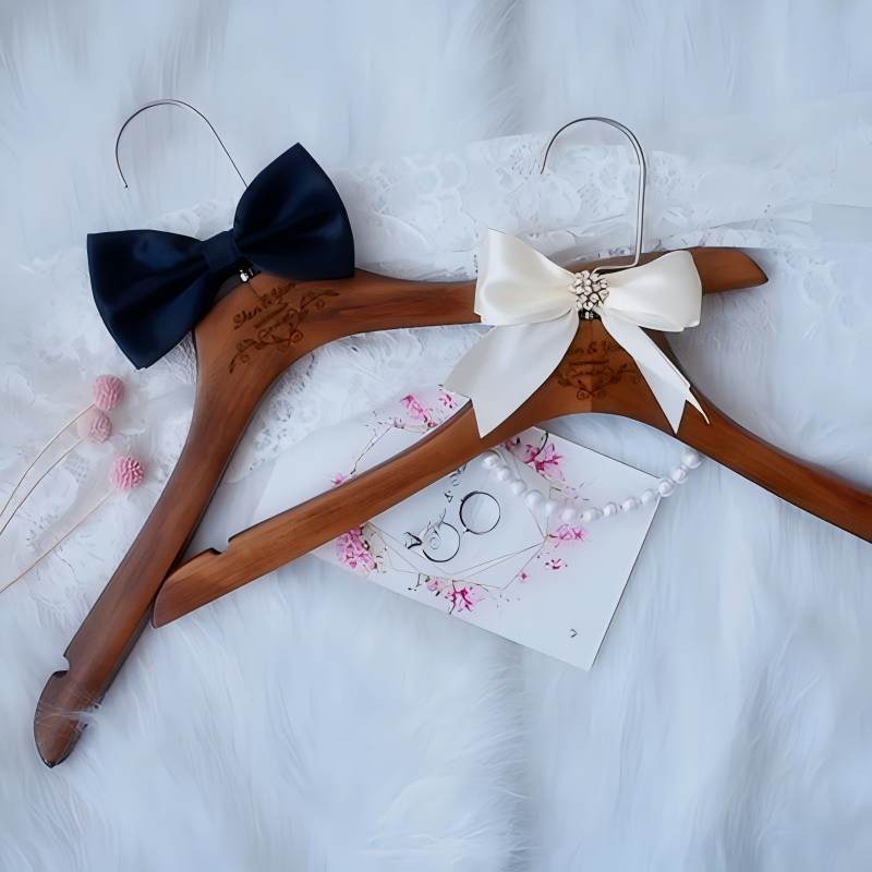 custom wooden bridal hangers