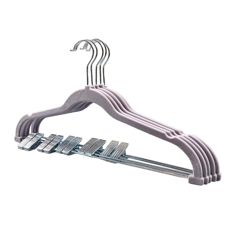 Premium velvet hanger heart flocking suit hanger