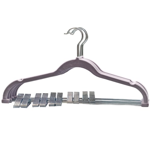 Premium velvet hanger heart flocking suit hanger