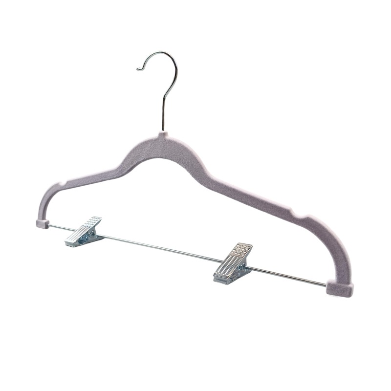 Premium velvet hanger heart flocking suit hanger