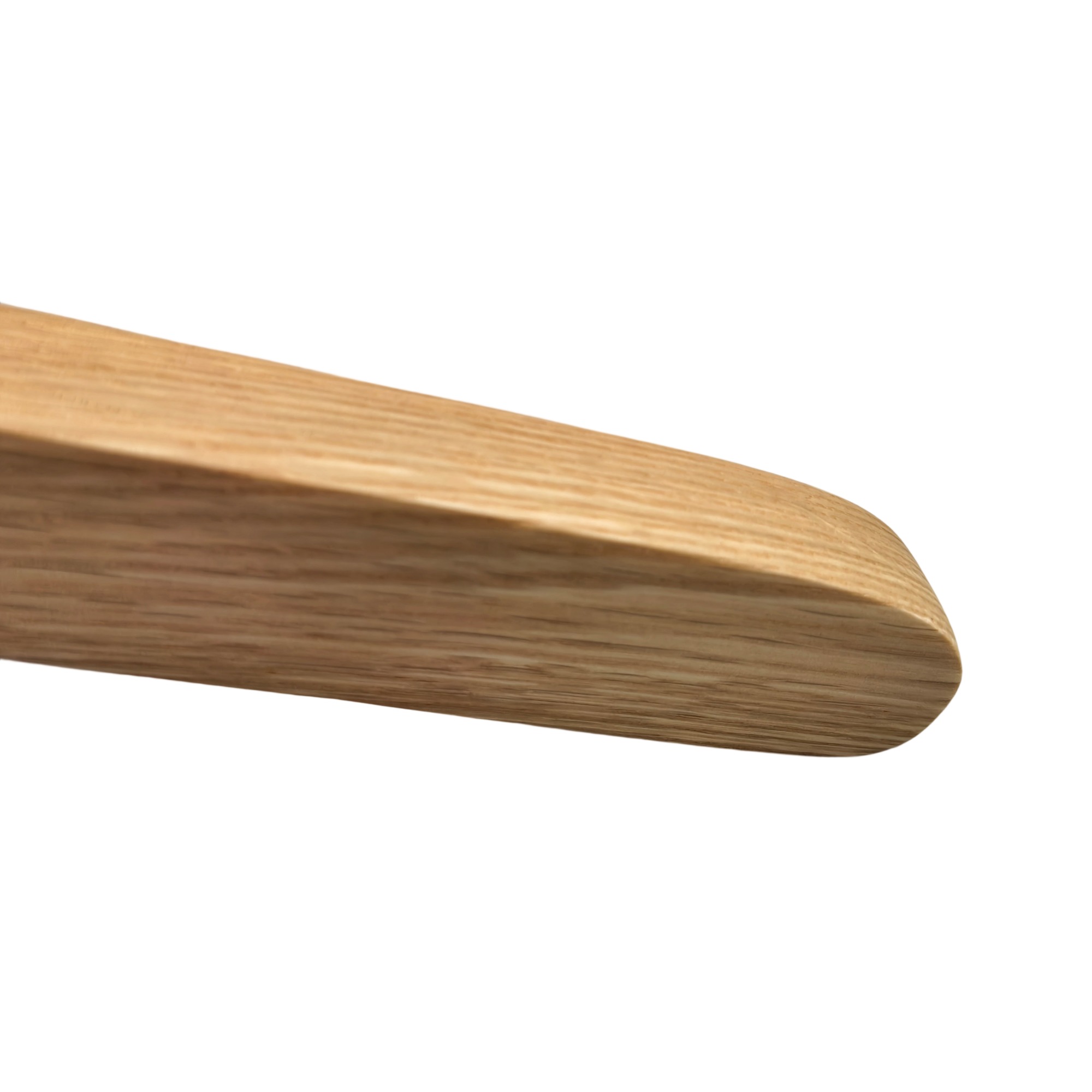 Wooden clothes hangers without notches