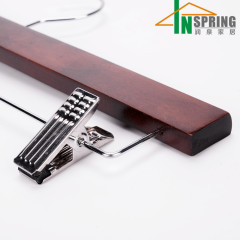 Wooden trouser clamp skirt hangers