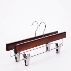 Wooden trouser clamp skirt hangers