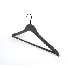 Inspring Black Flocked Wood Luxury Clothes Hangers
