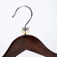 Dark Wood Custom Logo Suit Clothes Hangers