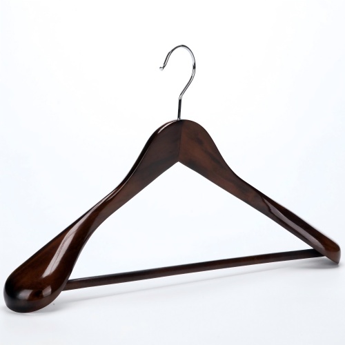 Dark Wood Custom Logo Suit Clothes Hangers