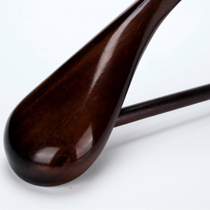 Dark Wood Custom Logo Suit Clothes Hangers