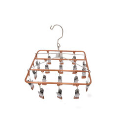 Factory Price Stainless Steel Laundry Drying Rack Sock Bra Clips Hanger with Windproof Hook