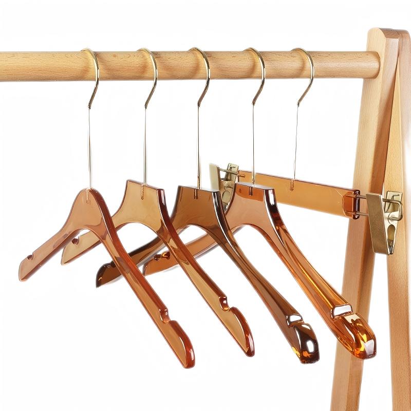 Custom bulk coat boutique acrylic plastic hanger with logo