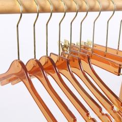 Custom bulk coat boutique acrylic plastic hanger with logo