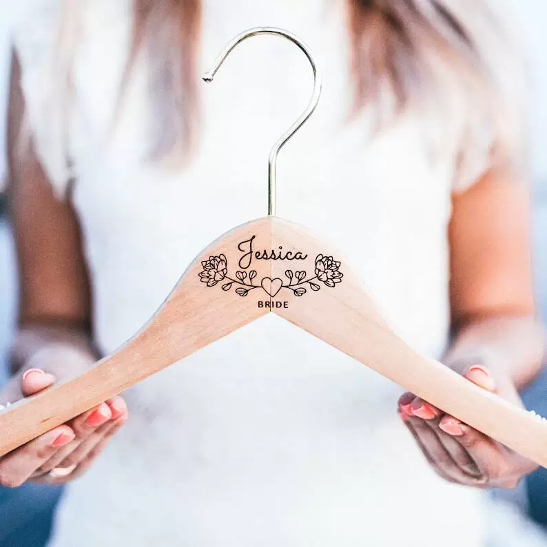 Personalized Wooden Hangers for Wedding Dress