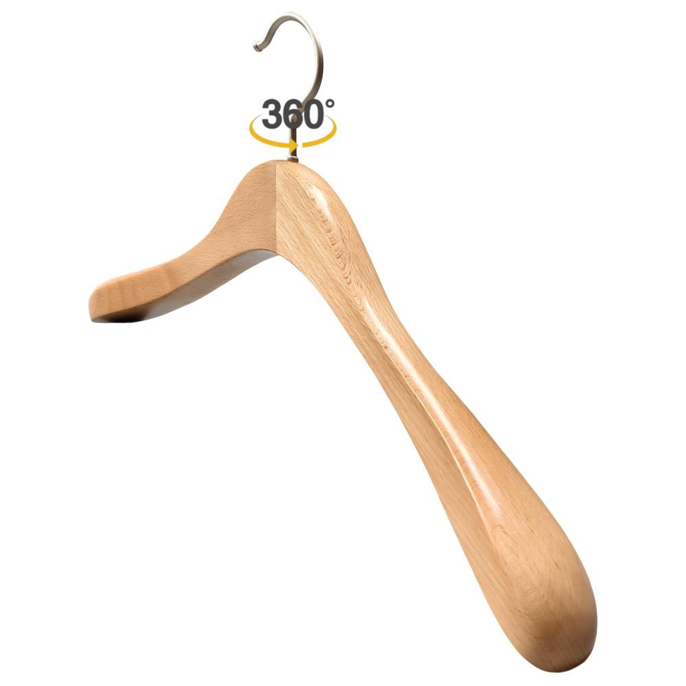 Custom wide shoulder wooden hangers for wedding dress
