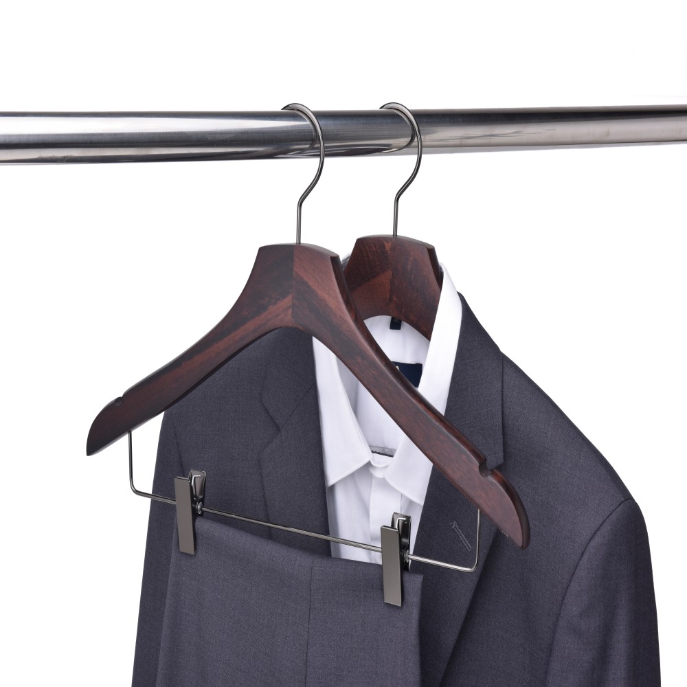 Boutique exquisite luxury coat wooden hanger