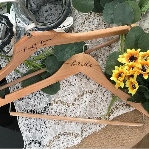 Hotel custom wood hangers for wedding wholesale