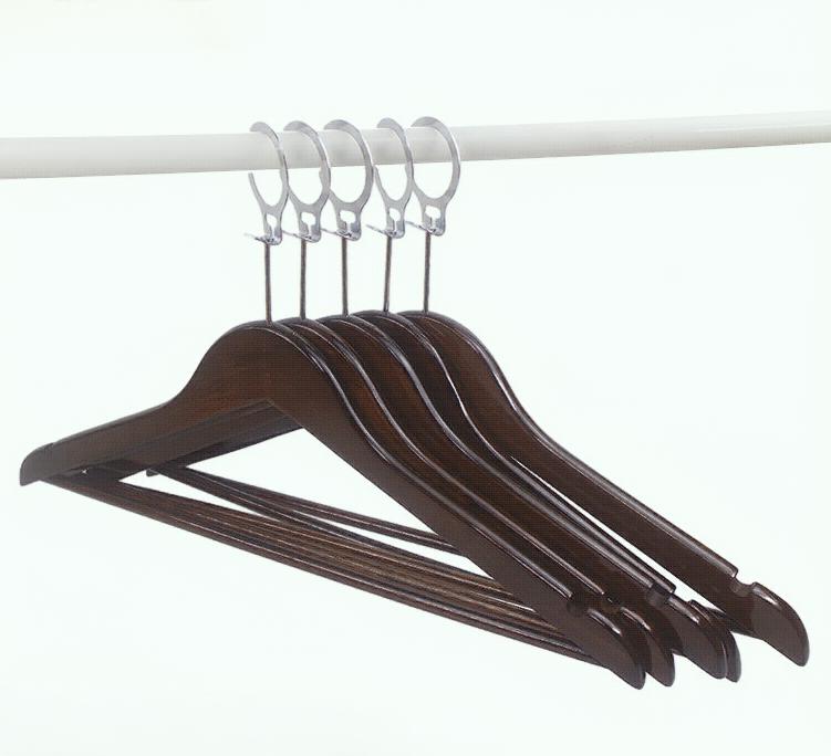 custom hotel wooden anti theft hangers inspring factory