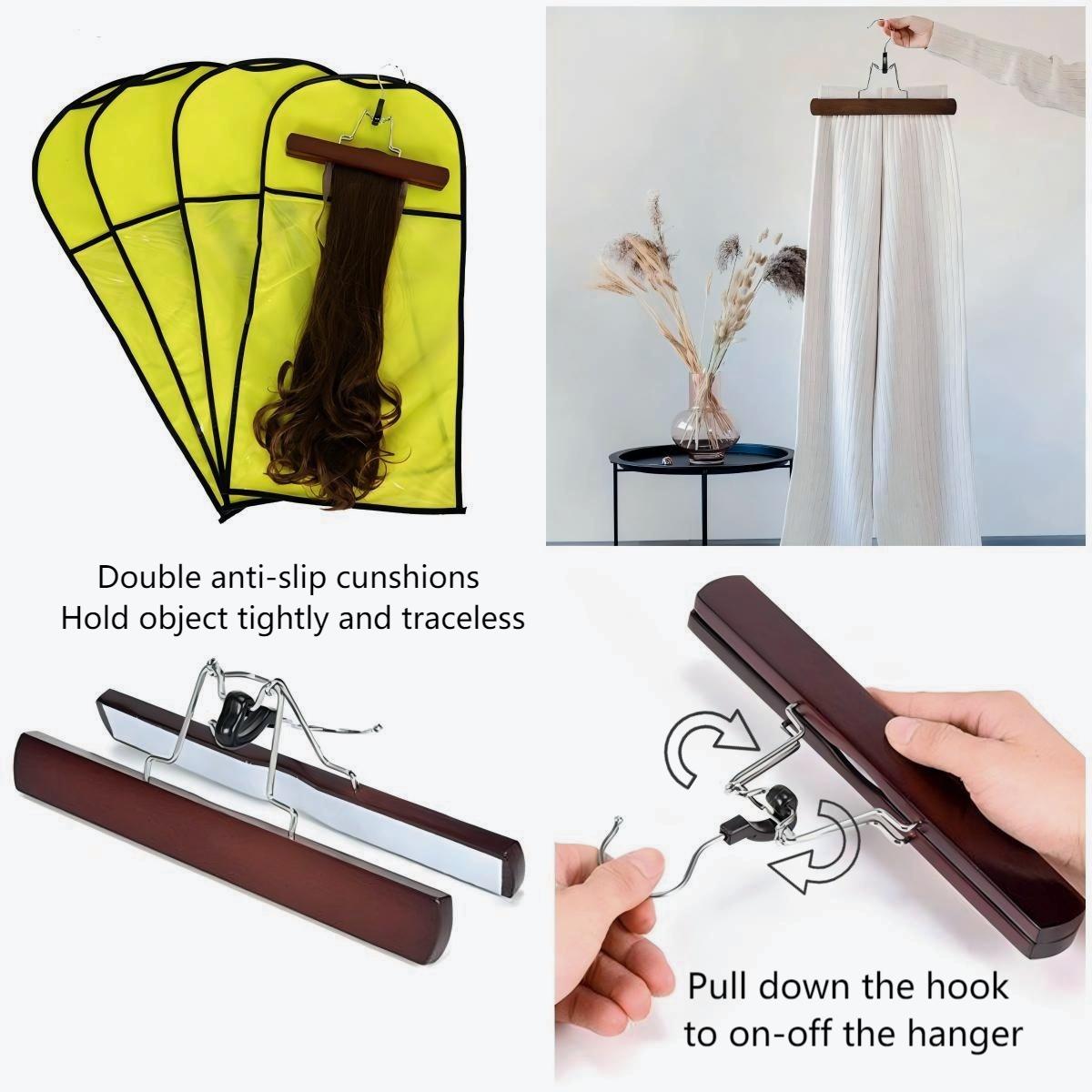 wood wigs hanger