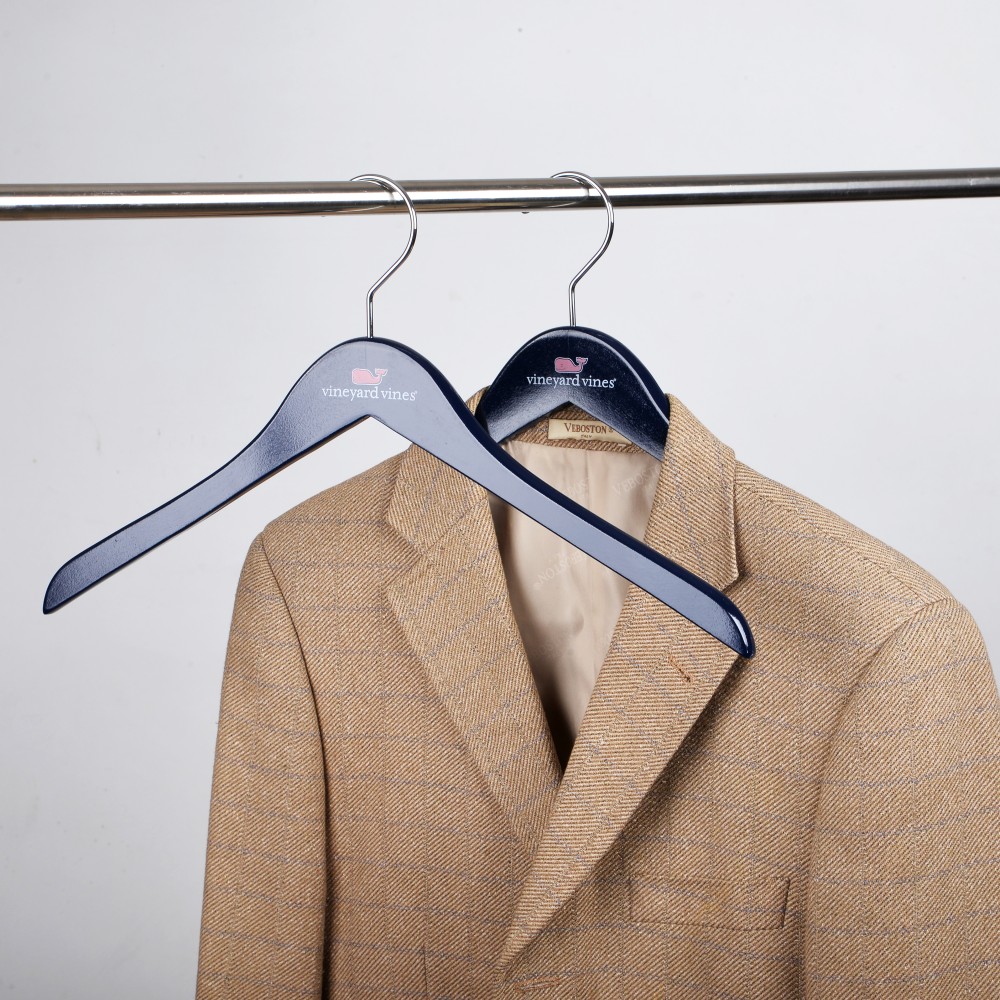 black custom wooden hanger inspring