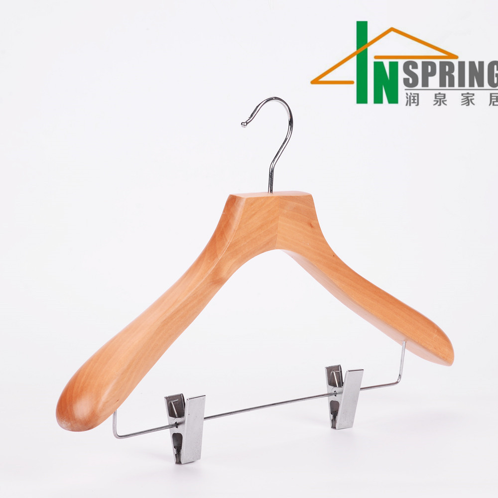 custom wooden pant hangers with clips