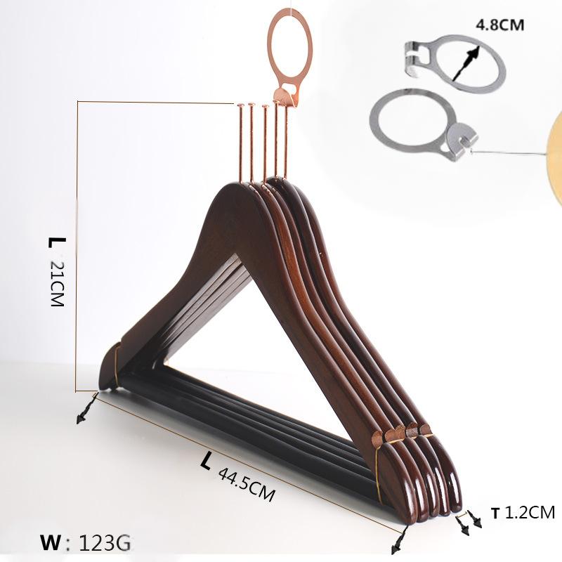 custom wooden anti theft hotel hangers 