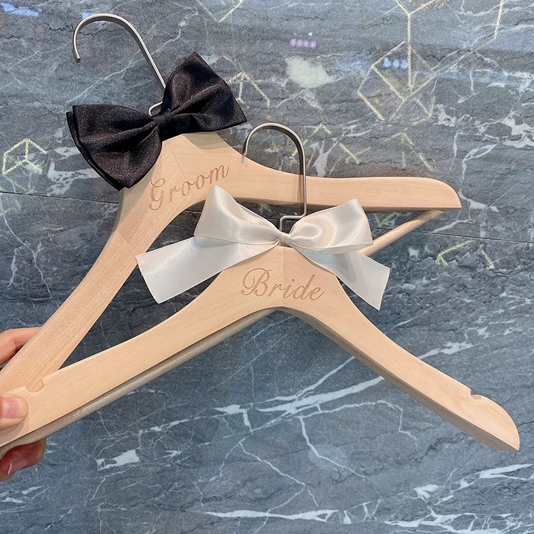 wooden bridal hangers