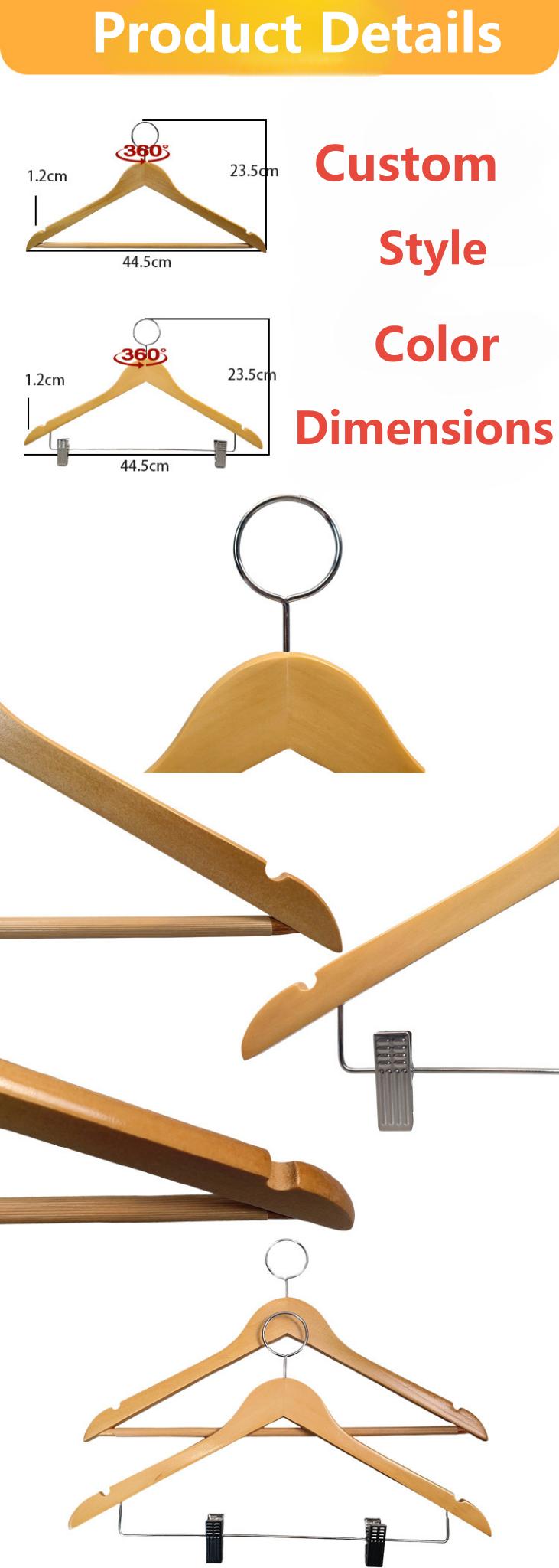 anti theft clothes hanger wooden inspring
