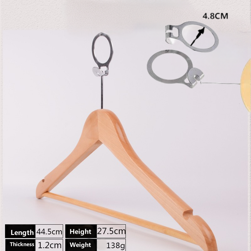 custom wooden anti theft clothes hangers hotel inspring