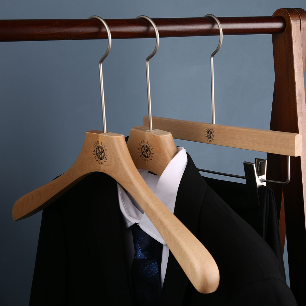 Custom branded cloth hanger for boutique