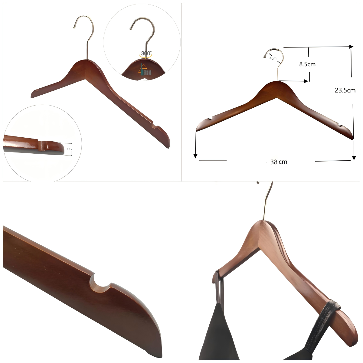 Wooden Bridal Dress Hangers Wholesale for Wedding